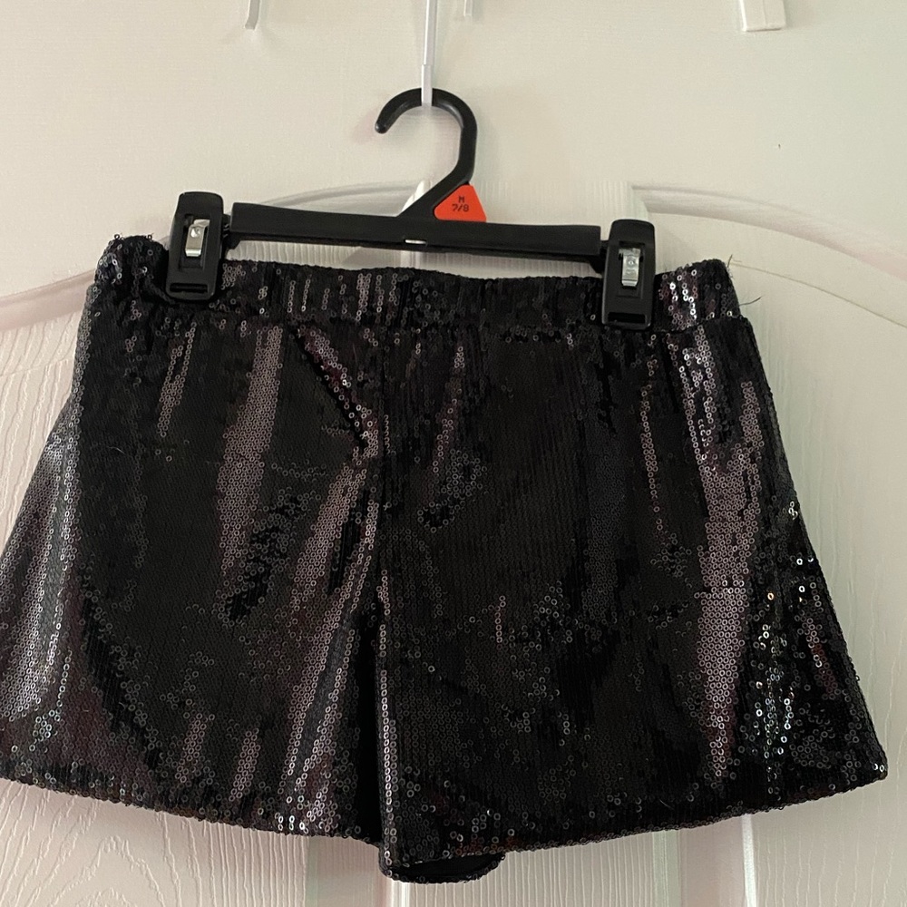 Black sparkly shorts